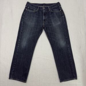 Levis Mens 514 Straight Fit Jeans Zip Fly Dark Wash Cotton Denim 36X30